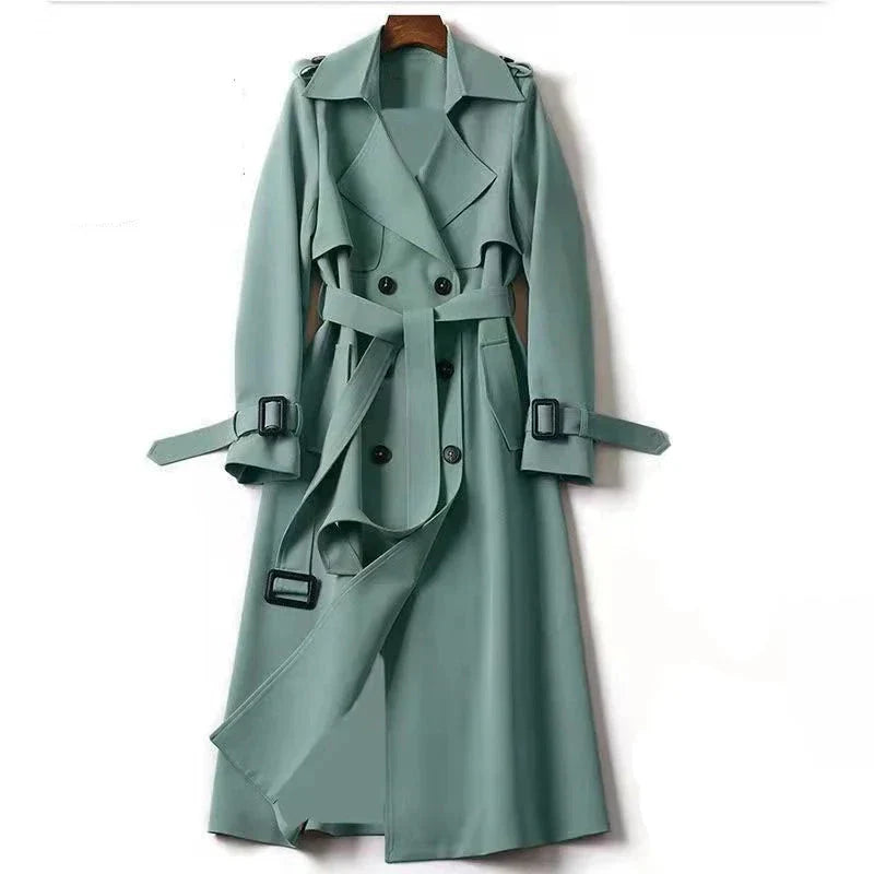 Coat with Waist Belt and Epaulettes