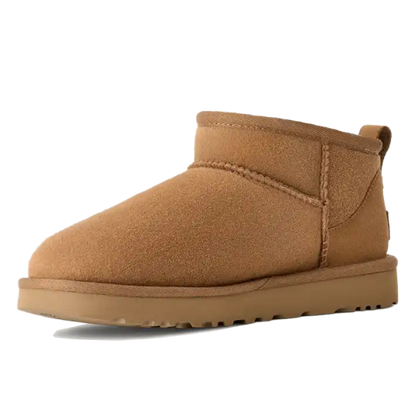 Women's Boots with Warm Lining - Chestnut