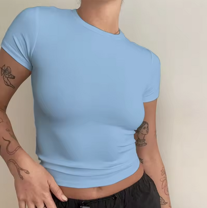 Women´s Fitted short-sleeved cropped T-shirt