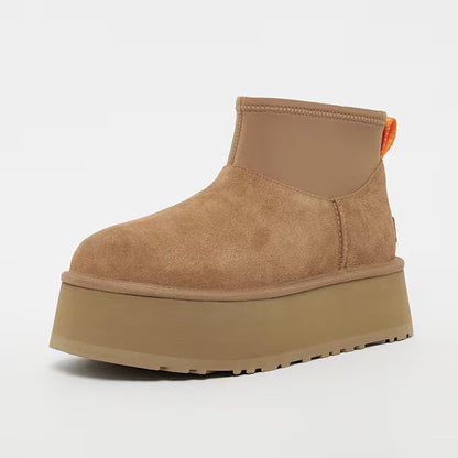 Women's Boots with Warm Lining - Chestnut