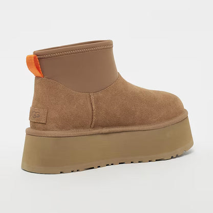 Women's Boots with Warm Lining - Chestnut
