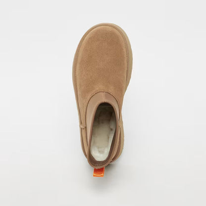Women's Boots with Warm Lining - Chestnut